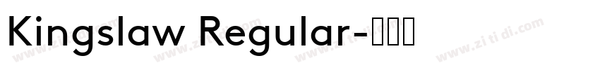 Kingslaw Regular字体转换